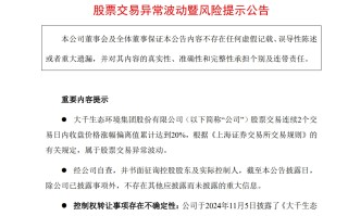 连续11个涨停板！“妖股”喊话投资者：存在短期涨幅较大后下跌的风险，请审慎投资！