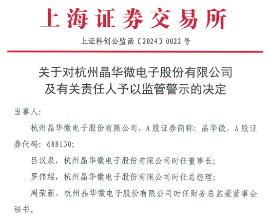 涉嫌信披违法违规！知名芯片股晶华微，被立案！-第3张图片-沐栀生活网