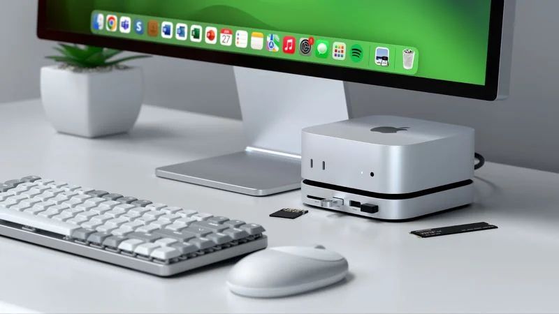 Satechi 为苹果 2024 款 Mac mini 推新扩展坞：3 个 USB-A 端口，比较高
扩展 4TB 存储-第1张图片-沐栀生活网