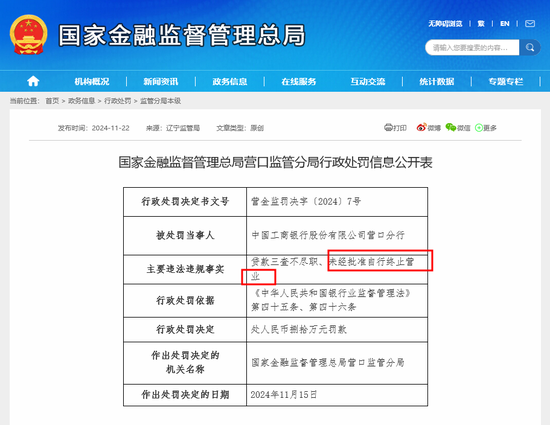 年内首现国有大行因网点“违规关门”被罚 今年来已有2681个银行线下网点关停-第1张图片-沐栀生活网